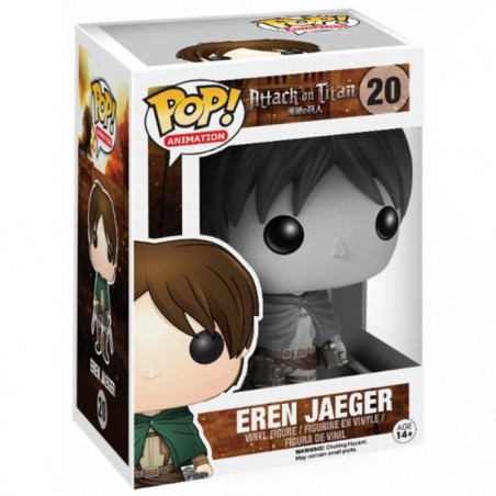 Figurine Pop Eren Jaeger (Attack On Titan) Noir et Blanc - Edition Limitée