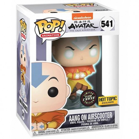 Figurine Pop Aang sur son scooter volant (Avatar) - Édition spéciale glow in the dark