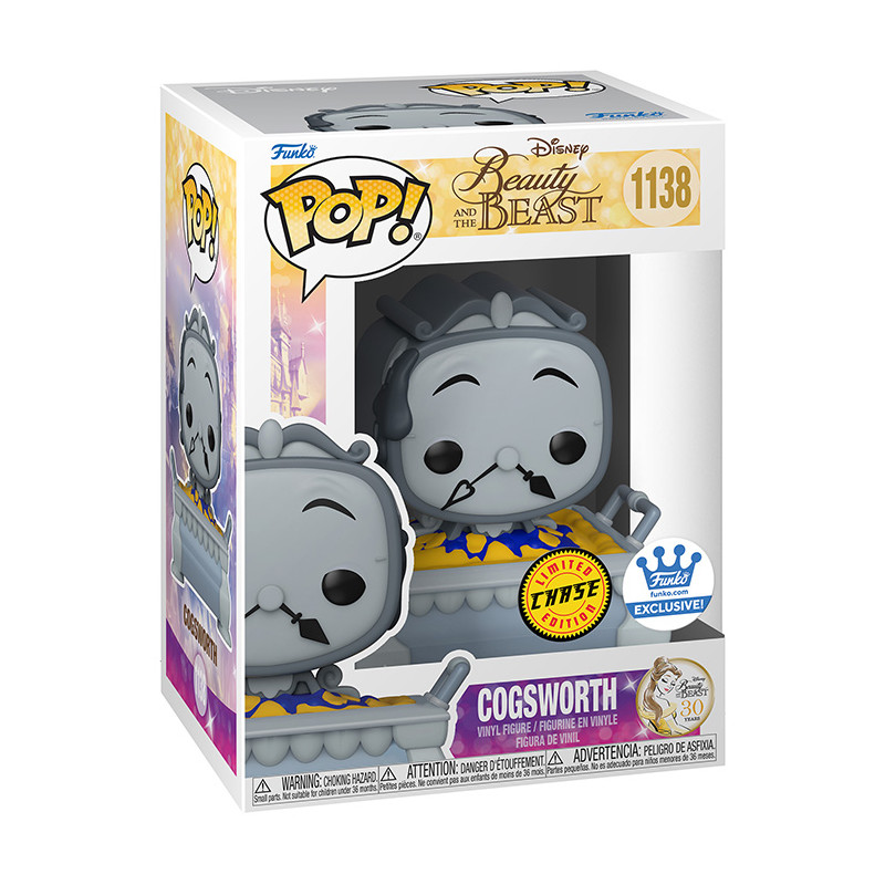 Figurine Pop Cogsworth in pie chase (La Belle et la Bête) #1138