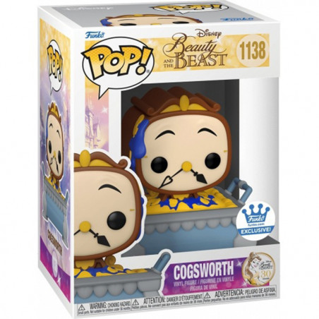 Figurine Pop Cogsworth dans une tarte (La Belle et la Bête) - #1138