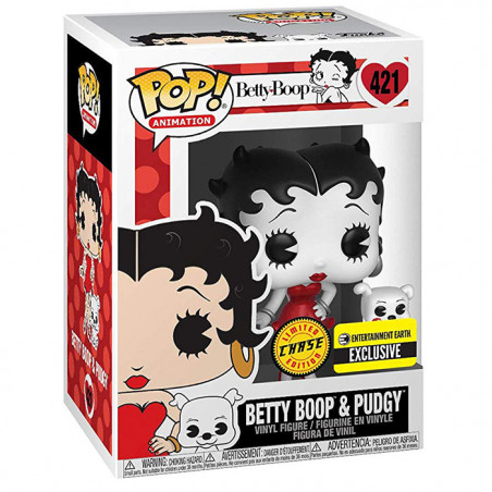 Figurine Pop Betty Boop Noir et Blanc et Rouge Chase - Edition Limitée