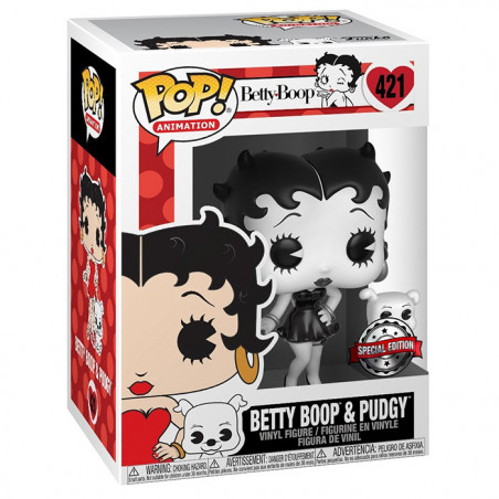 Figurine Pop Betty Boop et Pudgy #421 - Edition Noire et Blanche