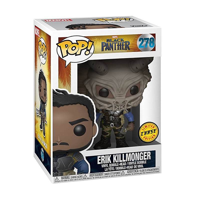 Figurine Pop Erik Killmonger with Mask Chase (Black Panther) #278