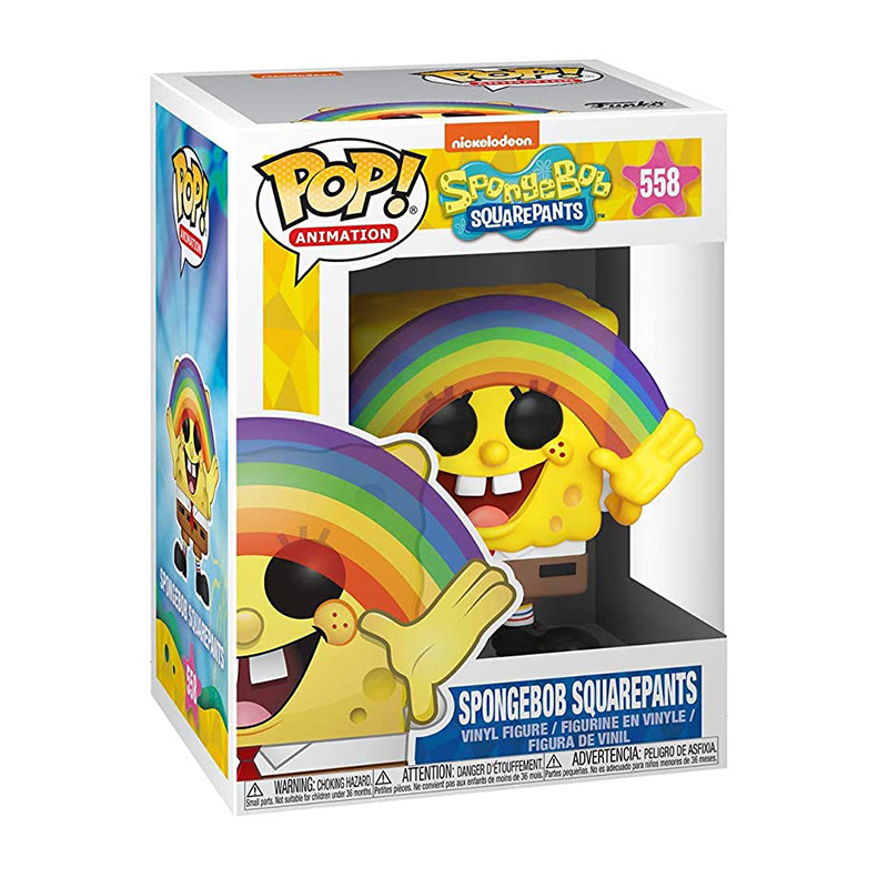 Figurine Pop Bob l'éponge arc-en-ciel #558