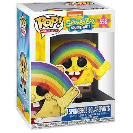 Figurine Pop Bob l'éponge arc-en-ciel #558