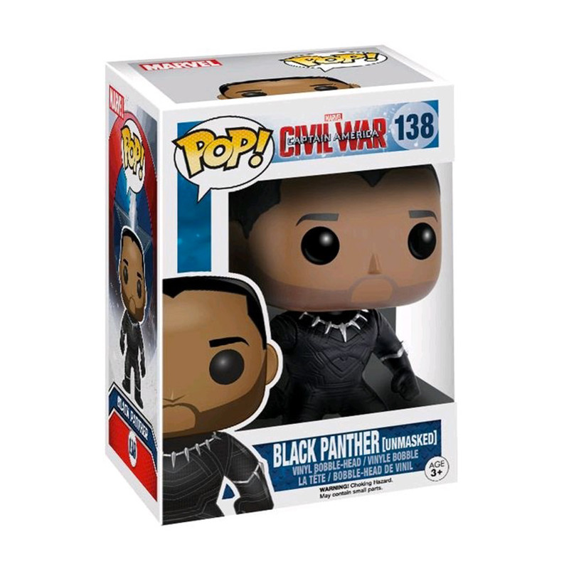 Figurine Pop Black Panther Unmasked (Captain America Civil War) #138