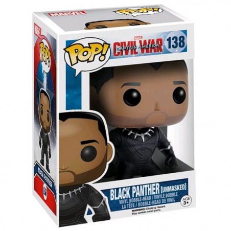 Figurine Pop Black Panther Unmasked (Captain America Civil War) #138