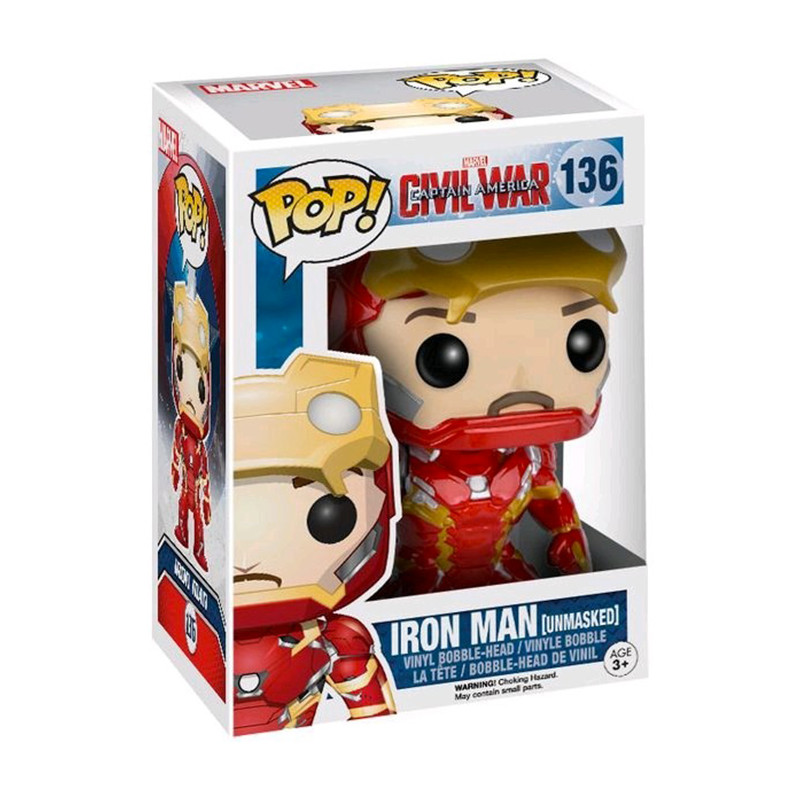 Figurine Pop Iron Man Unmasked (Captain America Civil War) #136