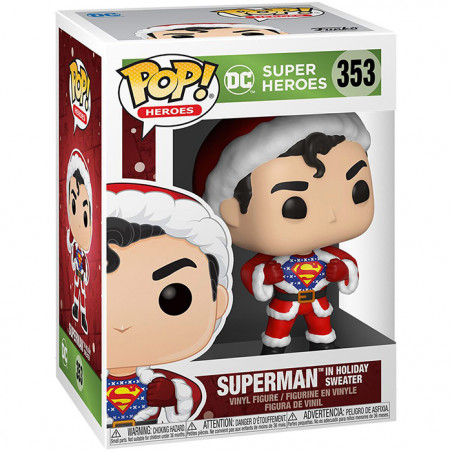 Figurine Pop Superman Pull de Noël - DC Comics #353