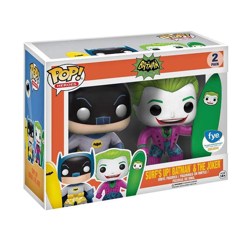 Figurines Pop Surf's Up! Batman & Joker (Série TV Classique)