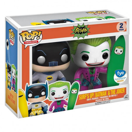 Figurines Pop Surf's Up! Batman & Joker (Série TV Classique)