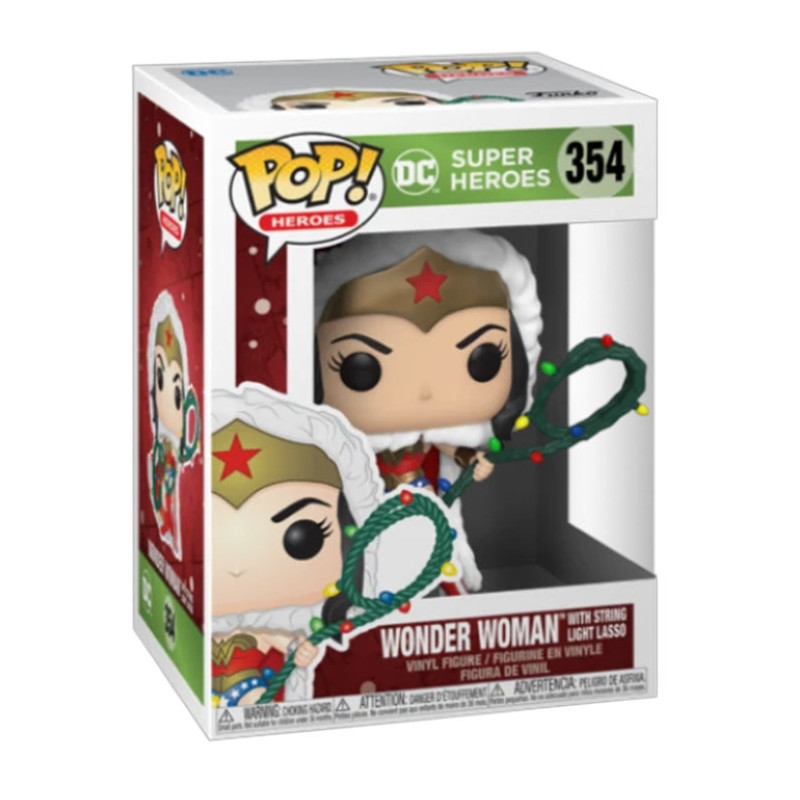 Figurine Pop Wonder Woman Holiday avec Lasso Lumières - DC Comics #354