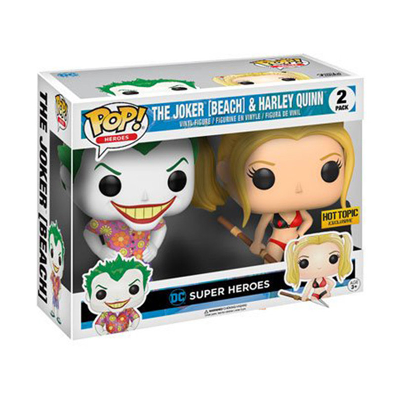 Figurines Pop Beach Joker & Harley Quinn (DC Comics) - Edition Limitée