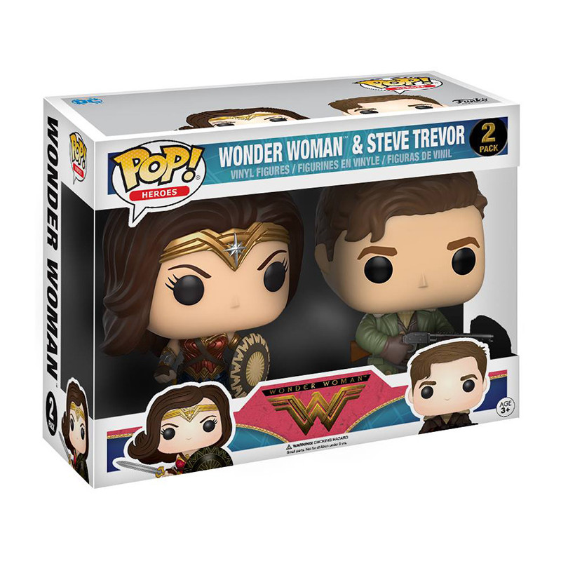 Wonder Woman et Steve Trevor Figurines Pop