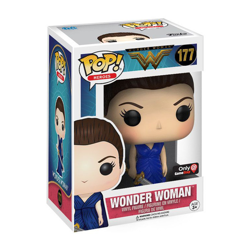 Figurine Pop Wonder Woman Robe Bleue - N°177