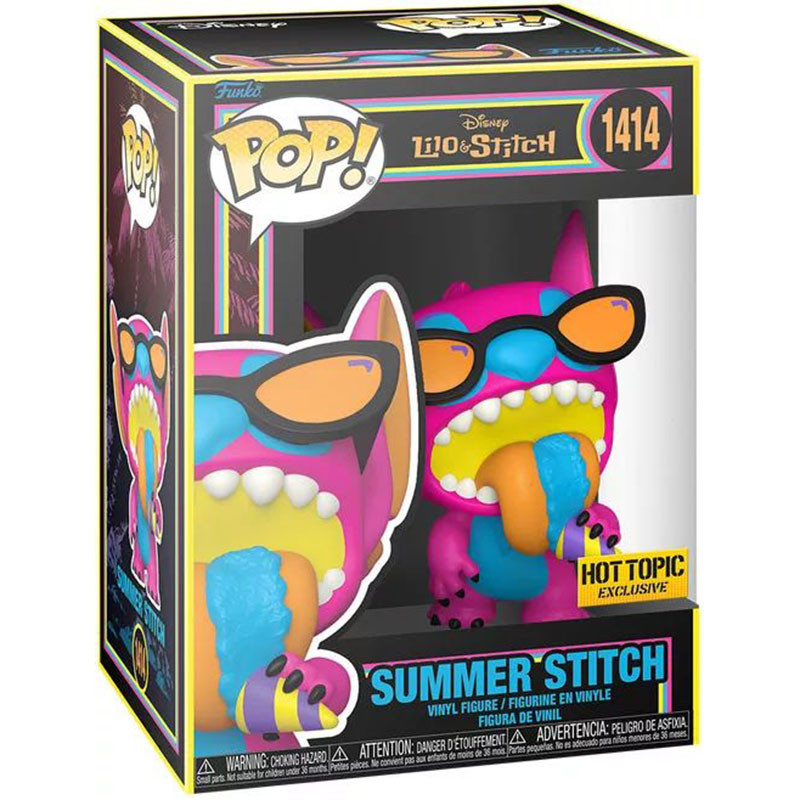 Figurine Pop Summer Stitch Black Light (Lilo & Stitch) - Edition Limitée