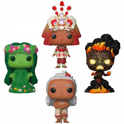 Pack Figurines Pop Moana: Moana, Gramma Tala, Te Ka et Te Fiti