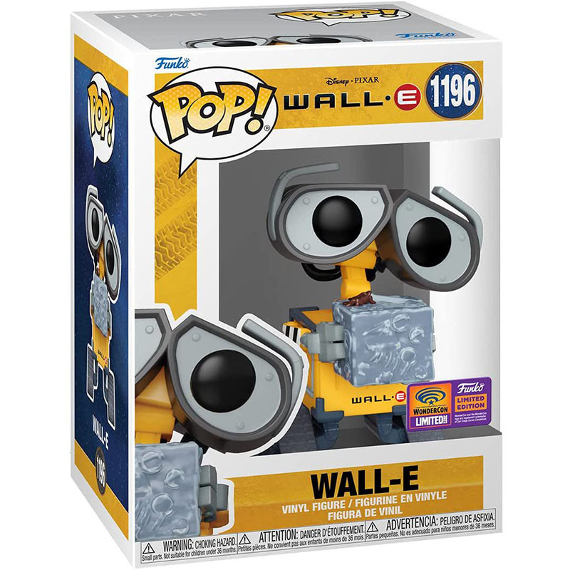 Figurine Pop Wall-E avec cube - Livraison rapide