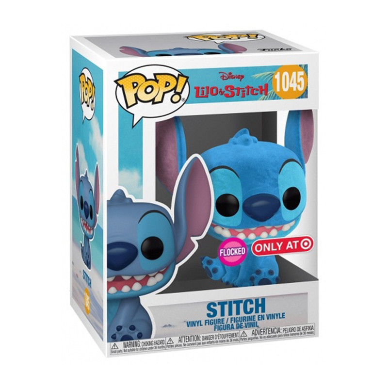 Figurine Pop! Stitch Assis Floqué (Lilo & Stitch) - Officielle