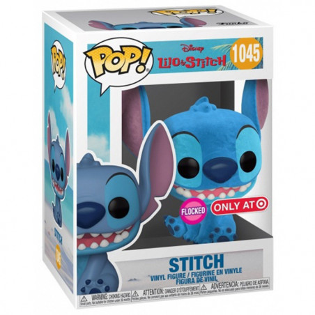 Figurine Pop! Stitch Assis Floqué (Lilo & Stitch) - Officielle