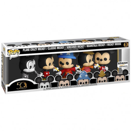 Figurines Pop Mickey: Plane Crazy, Classic, Sorcerer, Beanstalk