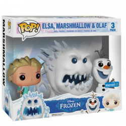 Pack 3 Figurines Pop La Reine des Neiges: Elsa, Olaf et Marshmallow