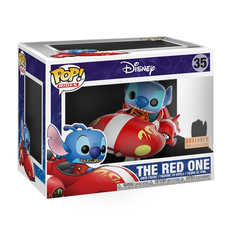 Figurine Pop Rides Stitch avec Vaisseau Spatial Rouge - Lilo et Stitch #35