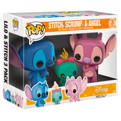 Figurines Pop Stitch, Angel et Scrump (Lilo et Stitch) - Exclusivité Hot Topic