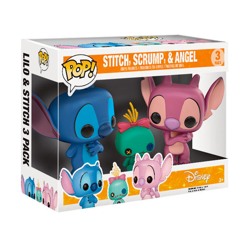 Figurines Pop Stitch, Angel et Scrump (Lilo et Stitch) - Exclusivité Hot Topic