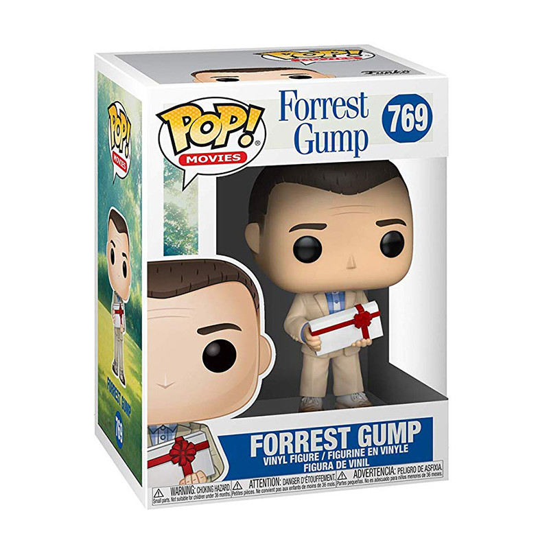 Figurine Pop Forrest Gump avec boîte de chocolats