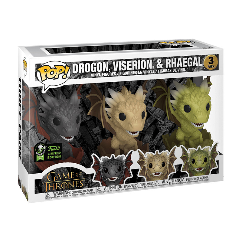 Figurines Pop! Drogon, Viserion et Rhaegal (œufs) - Game of Thrones