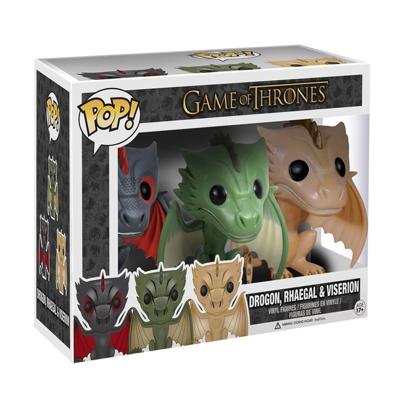 Pack 3 Figurines Pop! Dragons de Daenerys (Game of Thrones)