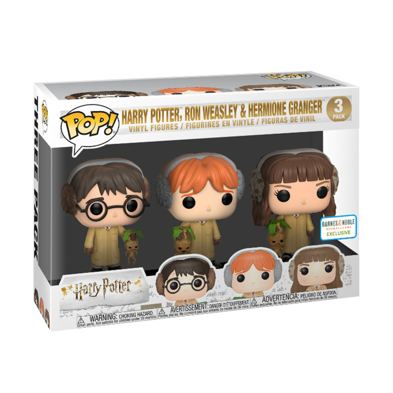 Pack 3 Figurines Pop Harry, Ron et Hermione Herbologie