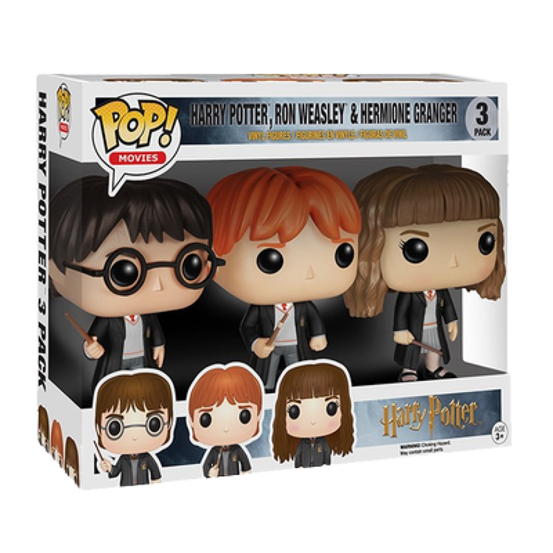 Pack Figurines Pop Harry, Ron et Hermione (Harry Potter)