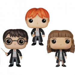 Pack Figurines Pop Harry, Ron et Hermione (Harry Potter)