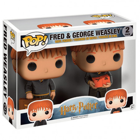 Figurines Pop Fred & George Weasley (Harry Potter) - Pack Officiel