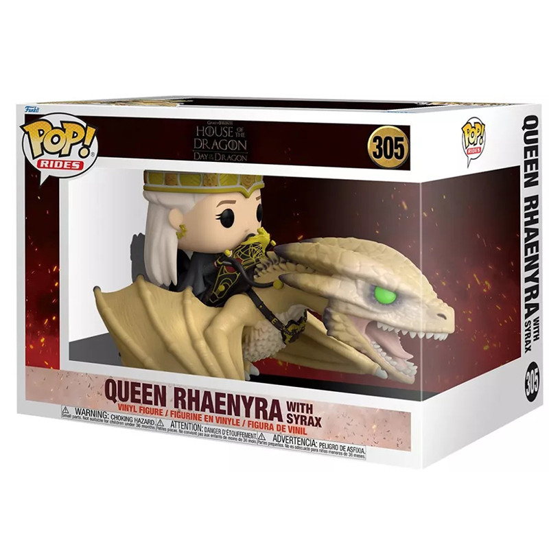 Figurine Pop Rhaenyra Targaryen et Syrax (House of the Dragon)