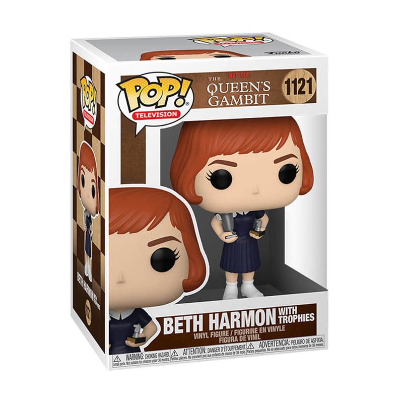 Figurine Pop Beth Harmon avec trophées (Le Jeu de la Dame)