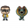 Figurines Pop Dennis Nedry & Dilophosaurus (Jurassic Park)