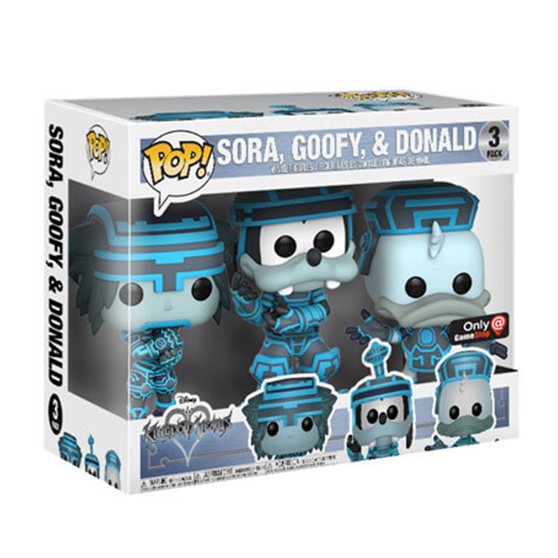 Figurines Pop Sora, Goofy & Donald (Kingdom Hearts) - Edition Limitée Tron