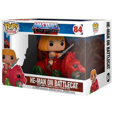 Figurine Pop He-Man sur Battle Cat - Les Maîtres de l'Univers