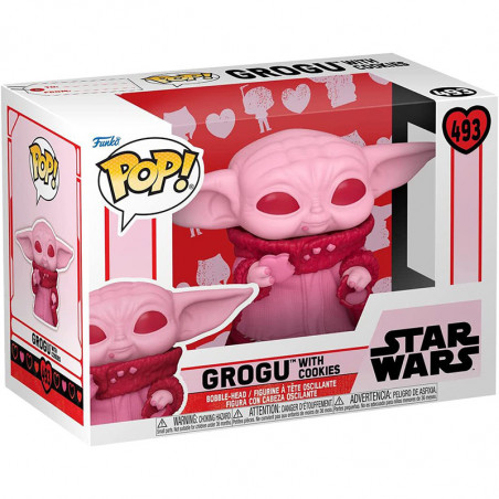 Figurine Pop Grogu with Cookies Rose (Star Wars) #493