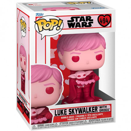 Pop Luke Skywalker avec Grogu Rose - Figurine Star Wars #494