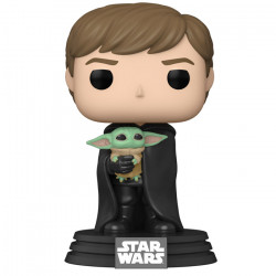 Figurine Pop Luke Skywalker avec Grogu (Star Wars The Mandalorian) #482