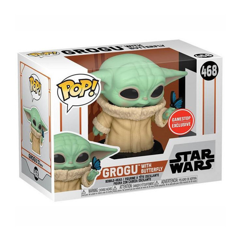 Pop Grogu with Butterfly Figurine (Star Wars Mandalorian) #468