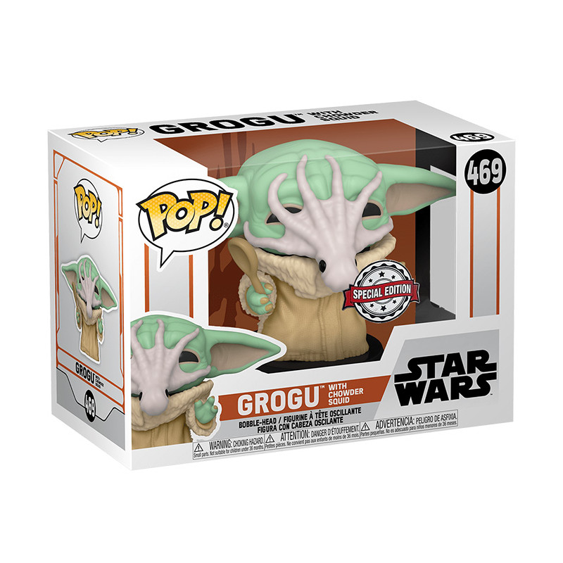 Figurine Pop Grogu with chowder squid (Star Wars The Mandalorian) #469