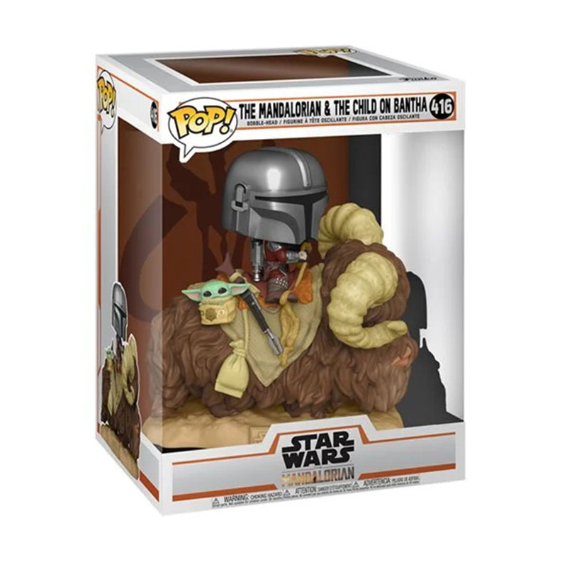 Figurine Pop The Mandalorian & Enfant sur Bantha - Star Wars