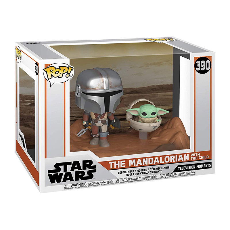 Pop Mandalorian with The Child Figurine #390 - Star Wars